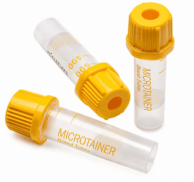 Tubo de Microcolección con Microgard SST, Tapa Dorada, 200 piezas