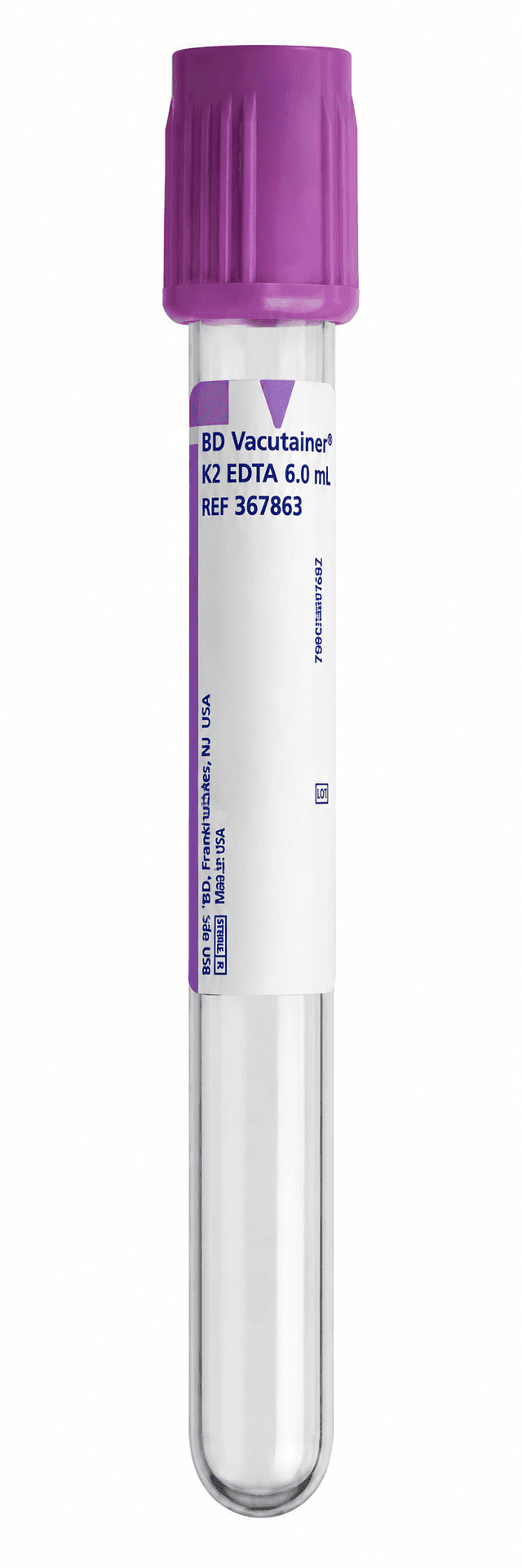 Tubo EDTA PLH 13x75 mm, 4.0 mL, Etiqueta Plástica Lavanda, 1000 piezas