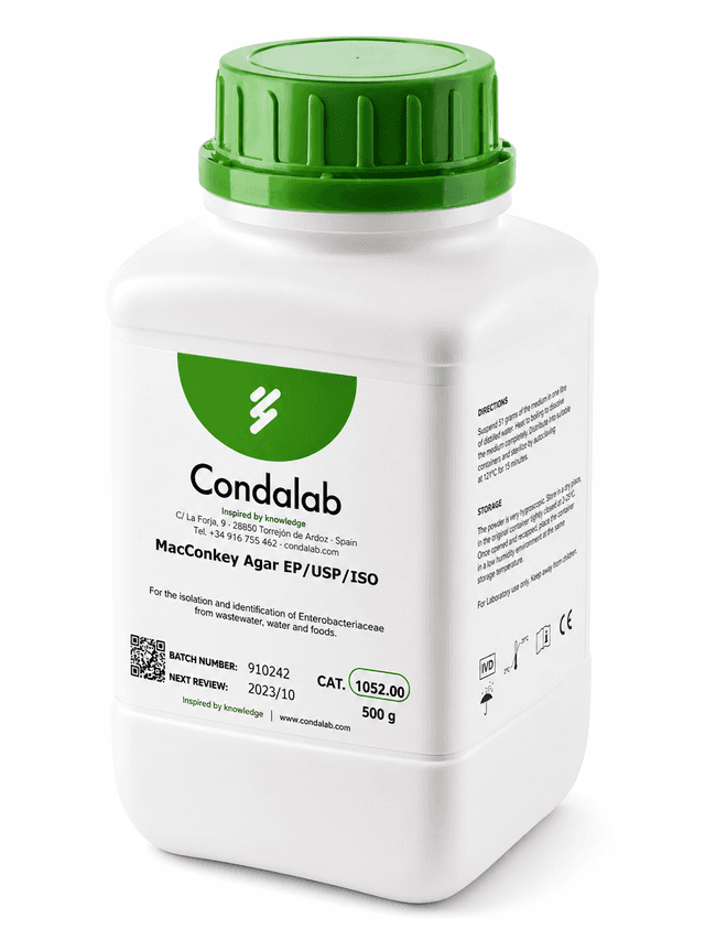 Agar Iso-Sensitest Uso general Ensayo de Antibióticos Frasco De 500 G