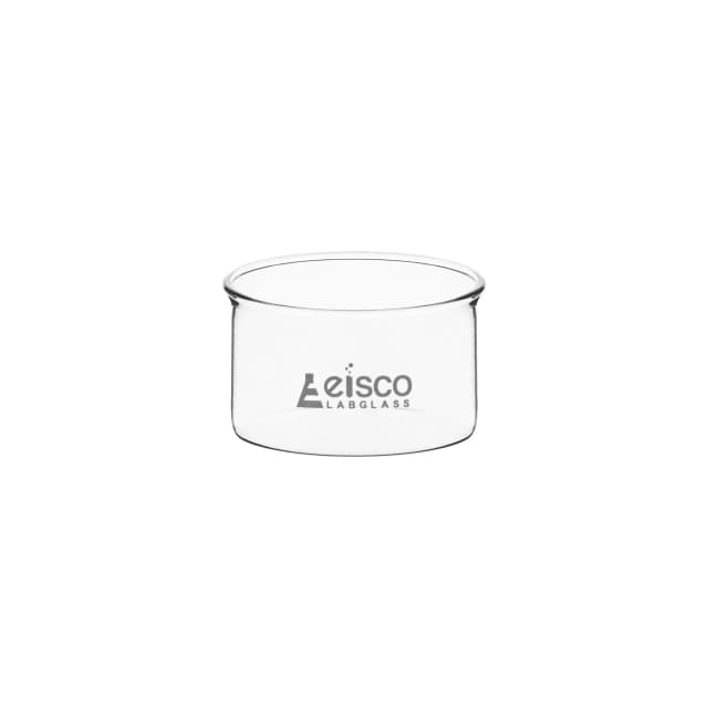 Dish Crystallizing 40ml, outer dia 50mm, height 30mm. Borosilicate glass, flat bottom without spout