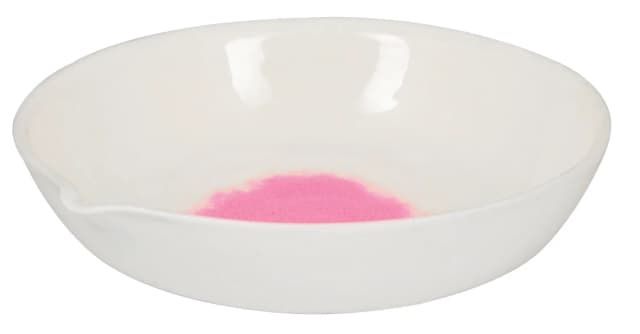 Basin Evaporating, Cap. 100ml, outer dia 100mm, Porcelain, flat form with spout