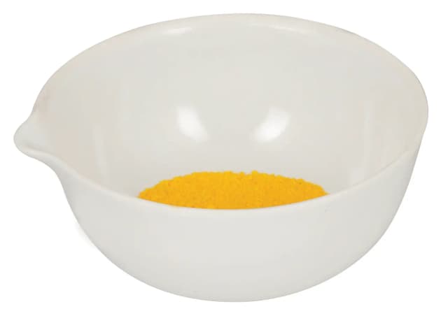 Basin Evaporating, Cap. 175ml, outer dia 100mm, Porcelain, deep form with spout
