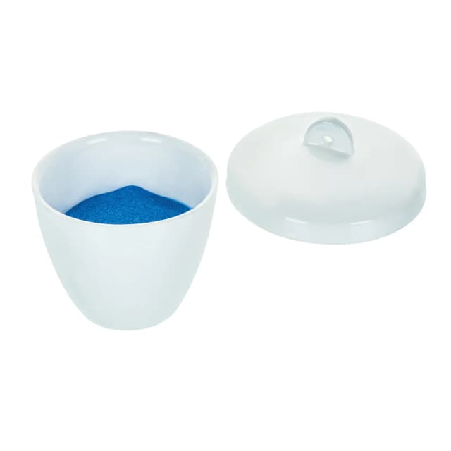Crucible 10ml., Porcelain with lid, Tall