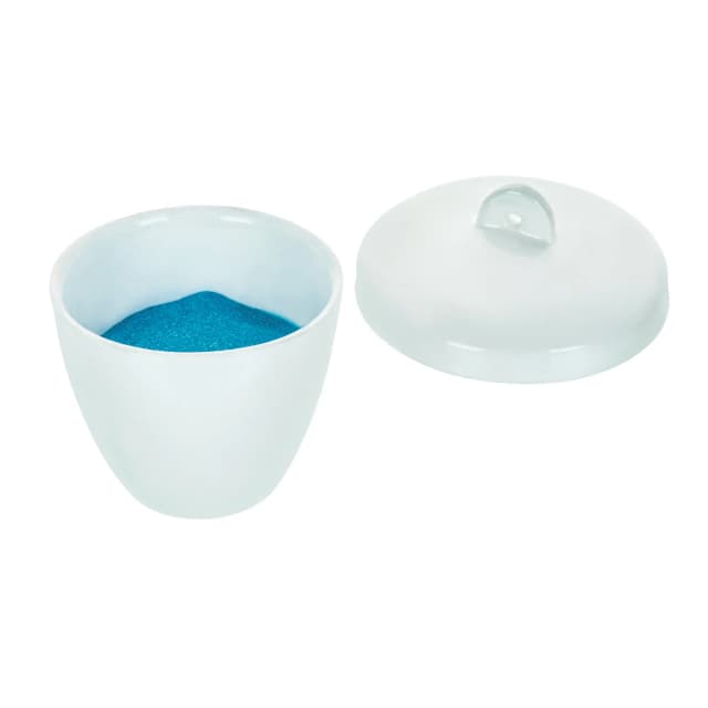 Crucible 15ml., Porcelain with lid, Tall