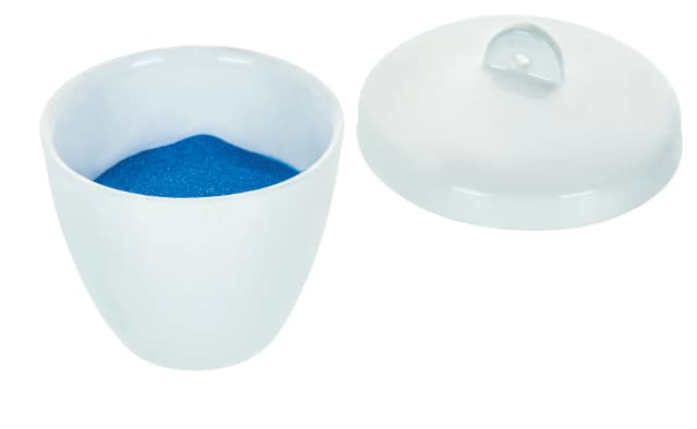 Crucible 50ml., Porcelain with lid, Tall