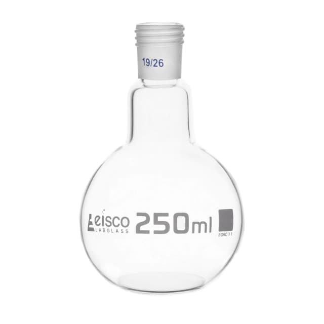 Flask Boiling -Screw Thread, Flat Bottom 250 ml Socket 19/26