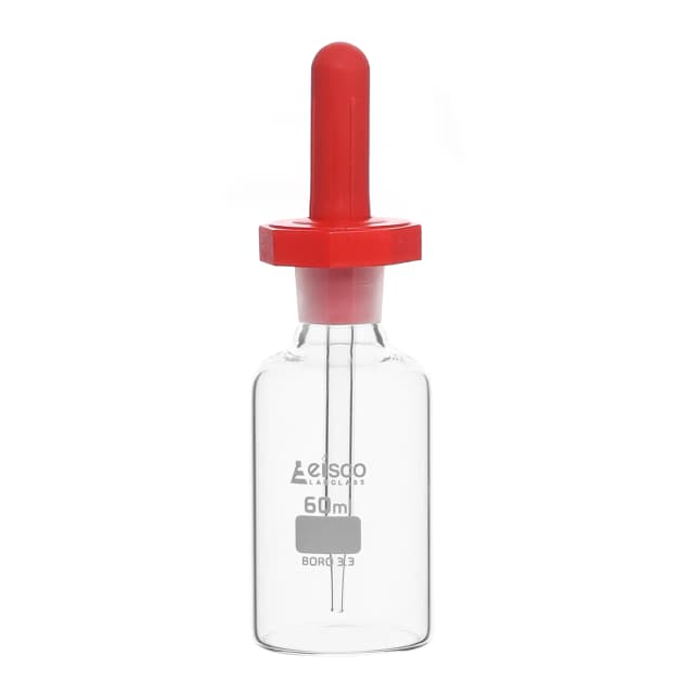 Frasco cuentagotas, ( GOTERO) 60 ml (2 oz) - Pipeta cuentagotas - Vidrio de borosilicato 3.3 EISCO