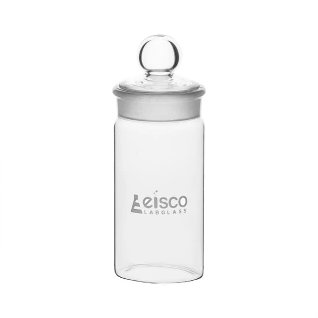 Weighing bottle-Tall form, borosilicate glass with interchangeable ground stopper, cap. 60ml, OD 40mm, height 80mm