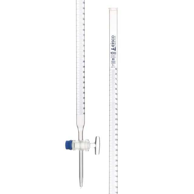 Burettes - Glass Key Capacity 100ml Sub. Div.0.20ml Tolerance ± 0.20ml, class-B, Blue Graduation