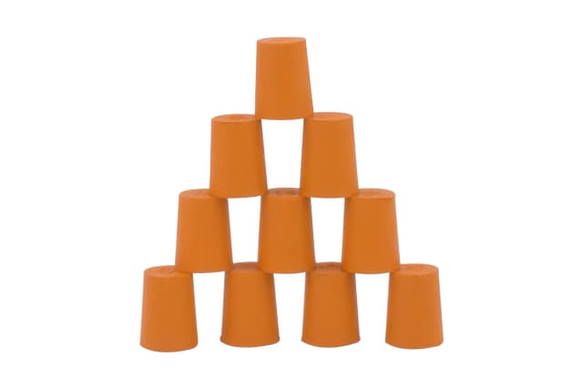 Stopper Rubber, Solid, bottom 18mm, top 21mm, length 26mm, pk of 10