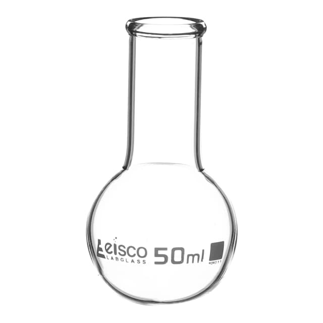 Flask Boiling 50ml, round bottom, narrow neck, borosilicate glass