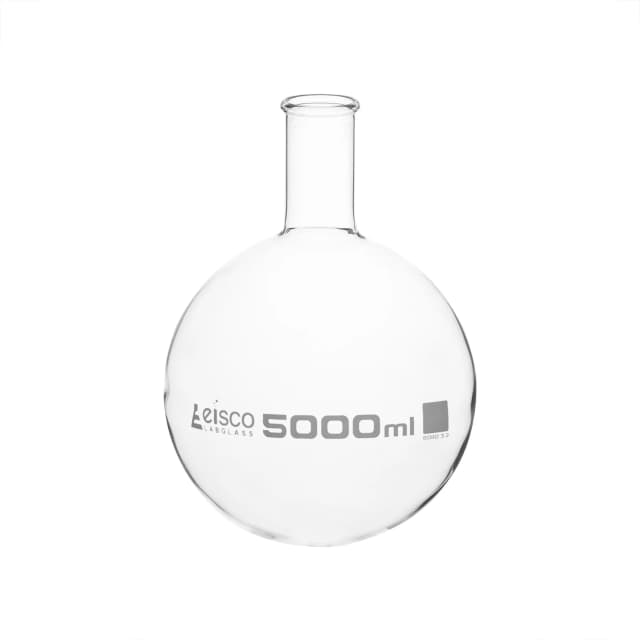 Flask Boiling 5000ml, round bottom, narrow neck, borosilicate glass