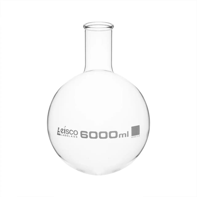 Flask Boiling 6000ml, round bottom, narrow neck, borosilicate glass