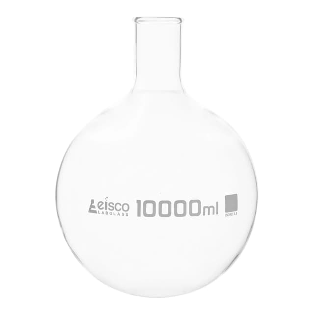 Flask Boiling 10,000ml, round bottom, narrow neck, borosilicate glass