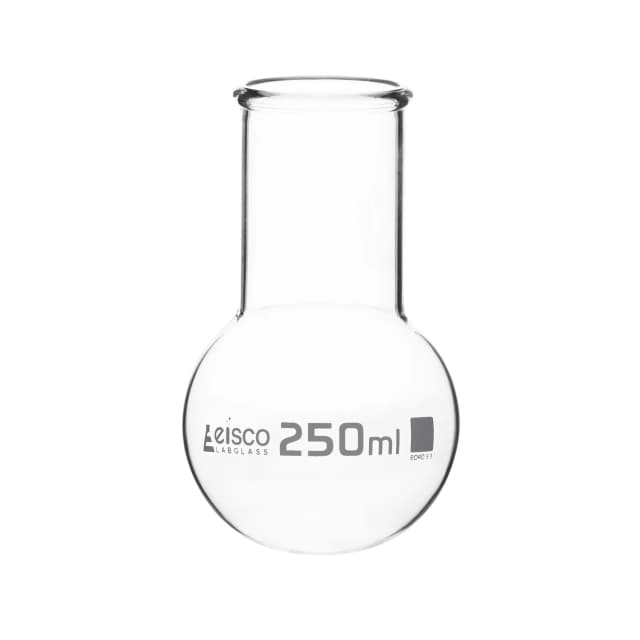 Flask Boiling 250ml, round bottom, wide neck, borosilicate glass