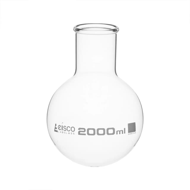 Flask Boiling 2000ml, round bottom, wide neck, borosilicate glass