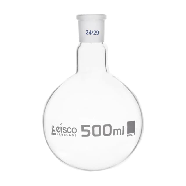 Flask Boiling with joint 500ml, socket size 24/29, round bottom, interchangeable joint, single neck, borosilicate glass