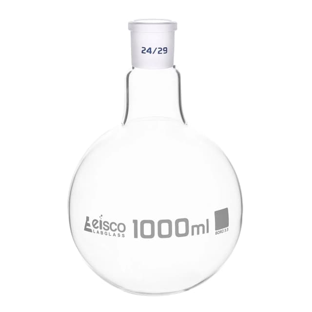 Flask Boiling with joint 1000ml, socket size 24/29, round bottom, interchangeable joint, single neck, borosilicate glass