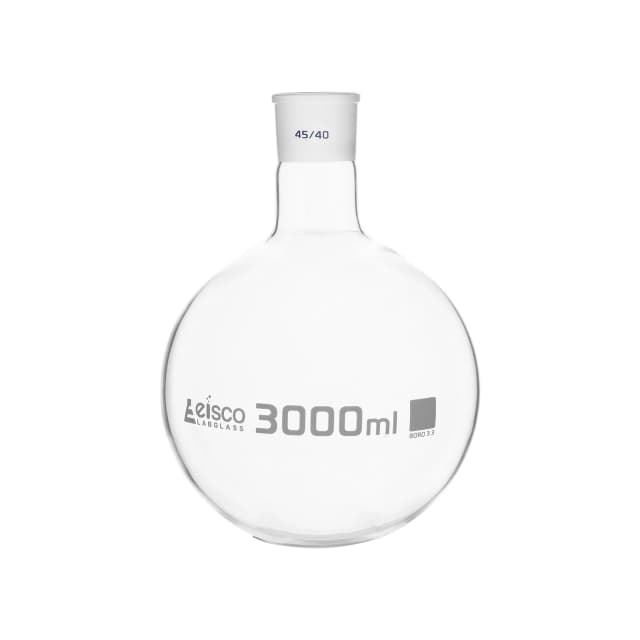 Flask Boiling with joint 3000ml, socket size 45/40, round bottom, interchangeable joint, single neck, borosilicate glass
