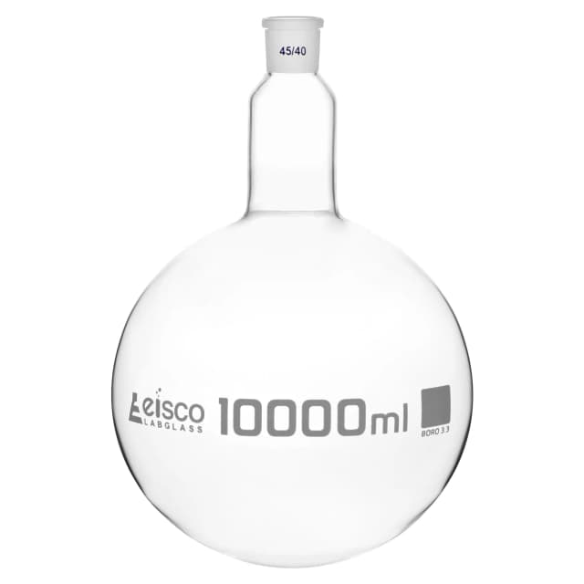Flask Boiling with joint 10,000ml, socket size 45/40, round bottom, interchangeable joint, single neck, borosilicate glass