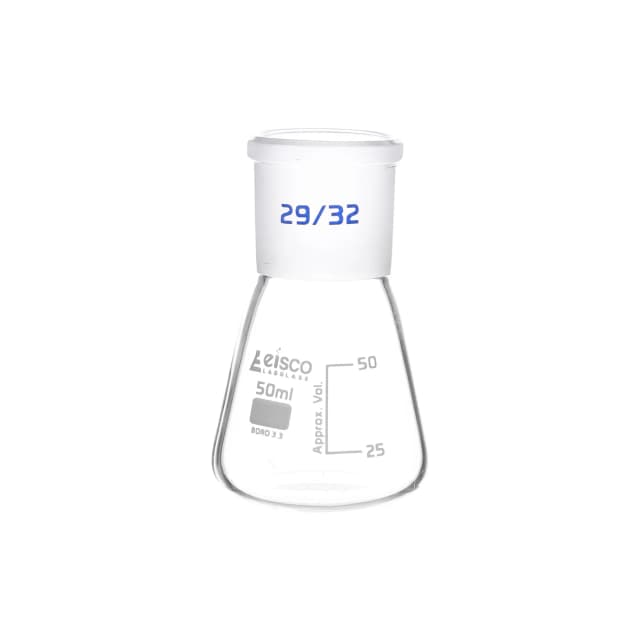 Flask Conical 50ml, Socket size 29/32, narrow neck, with interchangeable joint, borosilicate glass