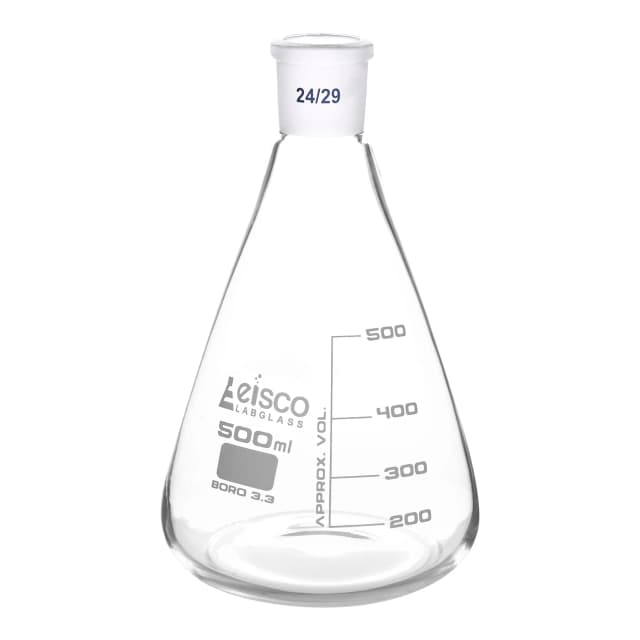 Flask Conical 500ml, Socket size 24/29, narrow neck, with interchangeable joint, borosilicate glass