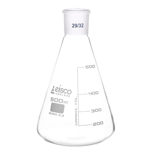 Flask Conical 500ml, Socket size 45/40, narrow neck, with interchangeable joint, borosilicate glass