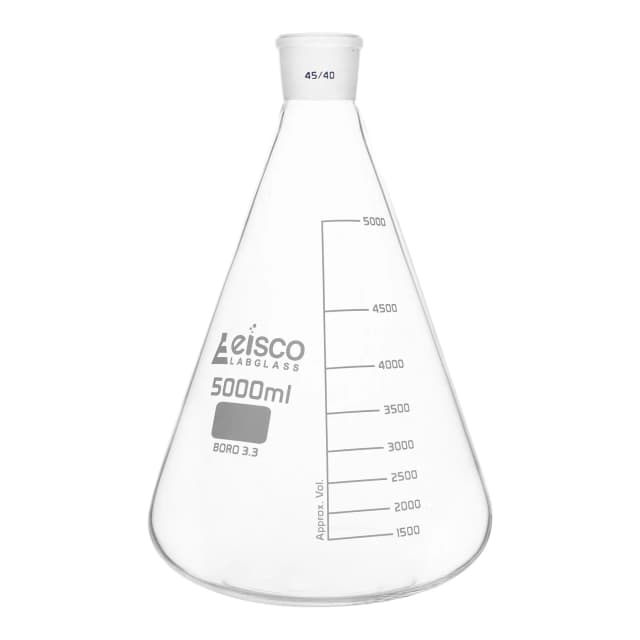 Flask Conical 5000ml, Socket size 45/40, narrow neck, with interchangeable joint, borosilicate glass