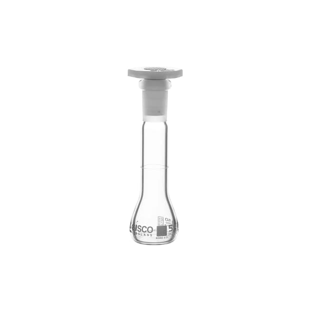 Flask Volumetric class 'A', cap. 5ml, socket size 10/19, borosilicate glass, White Printing