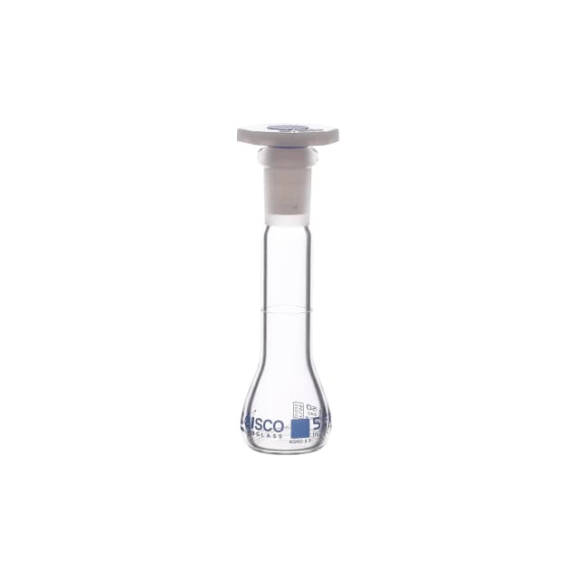Flask Volumetric class 'A', cap. 1ml, socket size 7/16, borosilicate glass, Blue Printing