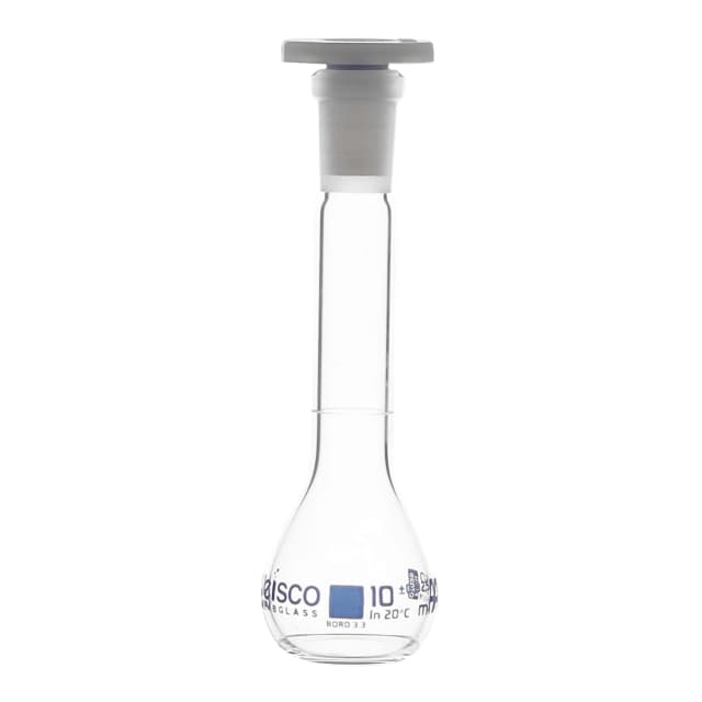 Flask Volumetric class 'A', cap. 10ml, socket size 10/19, borosilicate glass, Blue Printing