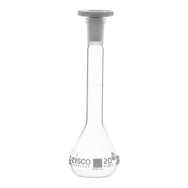 Flask Volumetric class 'A', cap. 20ml, socket size 10/19, borosilicate glass, White Printing