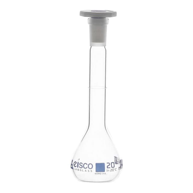 Flask Volumetric class 'A', cap. 20ml, socket size 10/19, borosilicate glass, Blue Printing