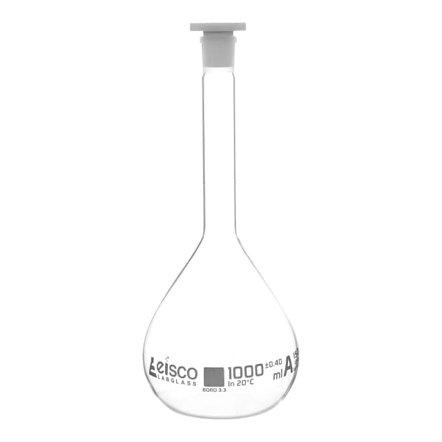 Flask Volumetric class 'A', cap. 1000ml, socket size 24/29, borosilicate glass, White Printing