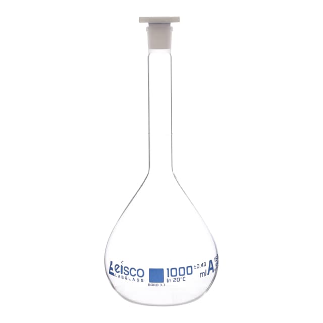 Flask Volumetric class 'A', cap. 1000ml, socket size 24/29, borosilicate glass, Blue Printing