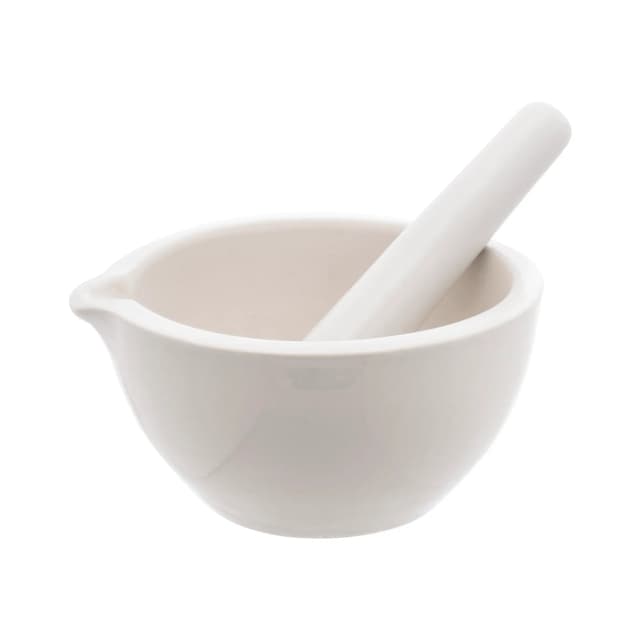Mortar & Pestle, Porcelain, outer dia 180mm, cap. 900ml.