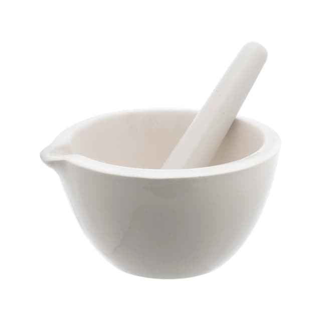 Mortar & Pestle, Porcelain, outer dia 200mm, cap. 1500ml.