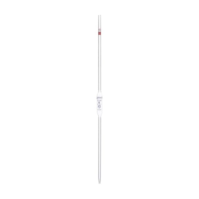 Pipette class 'B' 5ml, Borosilicate glass, Blue Printing bulb form, White