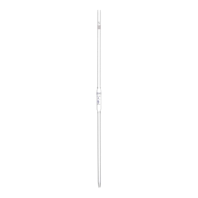 Pipette class 'A' 5ml, Borosilicate glass, Blue Printing bulb form, White