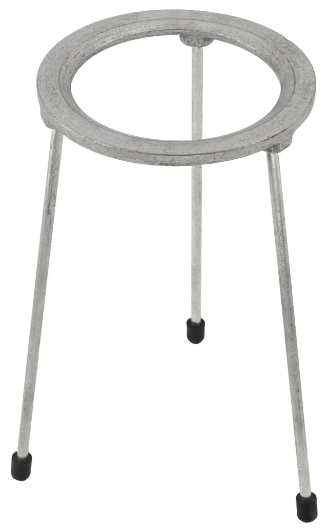 Tripod Stand - Circular, Zinc plated cast iron top, OD 12cm, height 21cm.