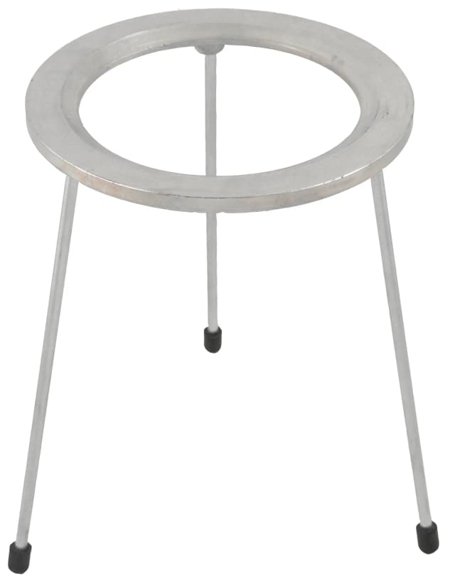 Tripod Stand - Circular, Zinc plated cast iron top, OD 15cm, height 21cm.