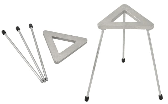 Tripod stand,traingular with removable legs.Made of cast iron with heat resistant painted top.