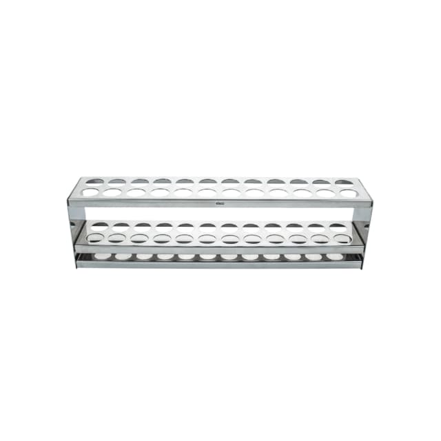 Premium test tube rack,stainless steel, length 15cm