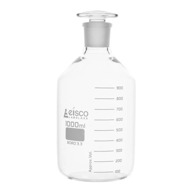 Reagent Bottle Graduated with solid glass stopper cap. 1000ml 29/32