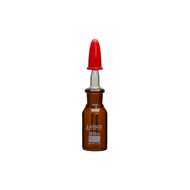 Dropping Bottle with interchangeable glass stopper , amber 60ml 14/23
