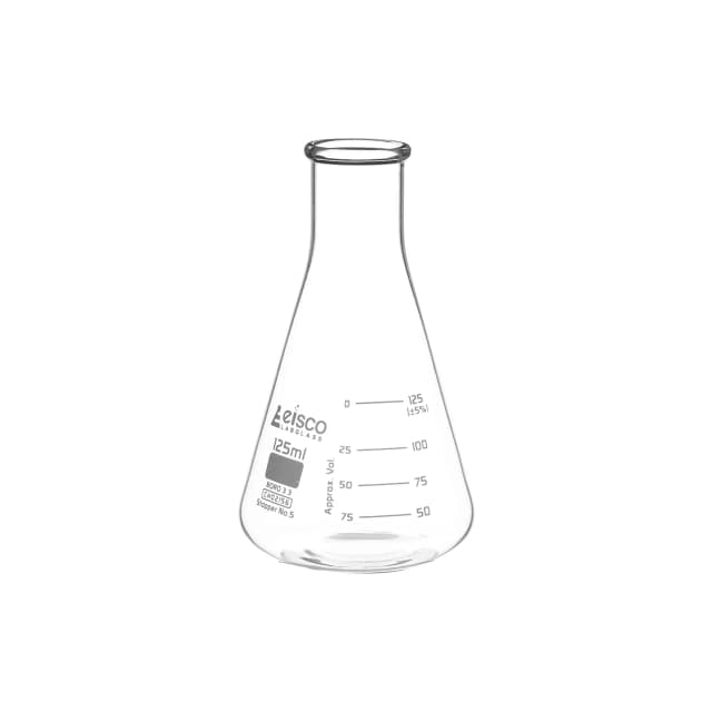 Flasks - Conical Erlenmeyer with Narrow Neck, ASTM Dual Scale 125ml