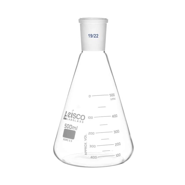 Flasks - Conical Erlenmeyer with Narrow Neck and Interchangeable Joint, ASTM 25ml 19/22