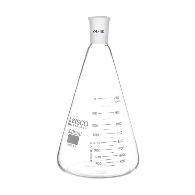 Flasks - Conical Erlenmeyer with Narrow Neck and Interchangeable Joint, ASTM 1000ml 24/40