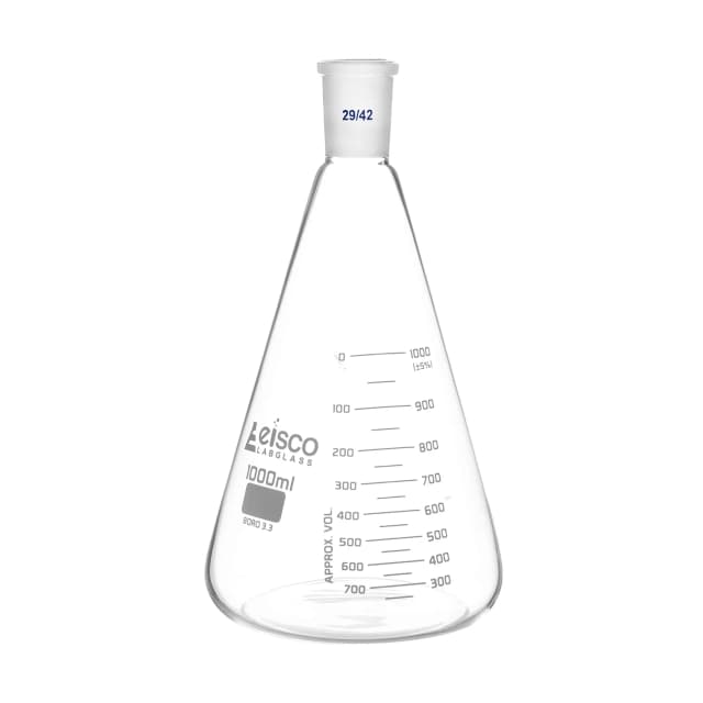 Flasks - Conical Erlenmeyer with Narrow Neck and Interchangeable Joint, ASTM 1000ml 29/42