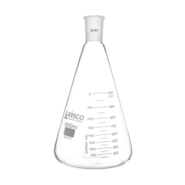 Flasks - Conical Erlenmeyer with Narrow Neck and Interchangeable Joint, ASTM 1000ml 34/35